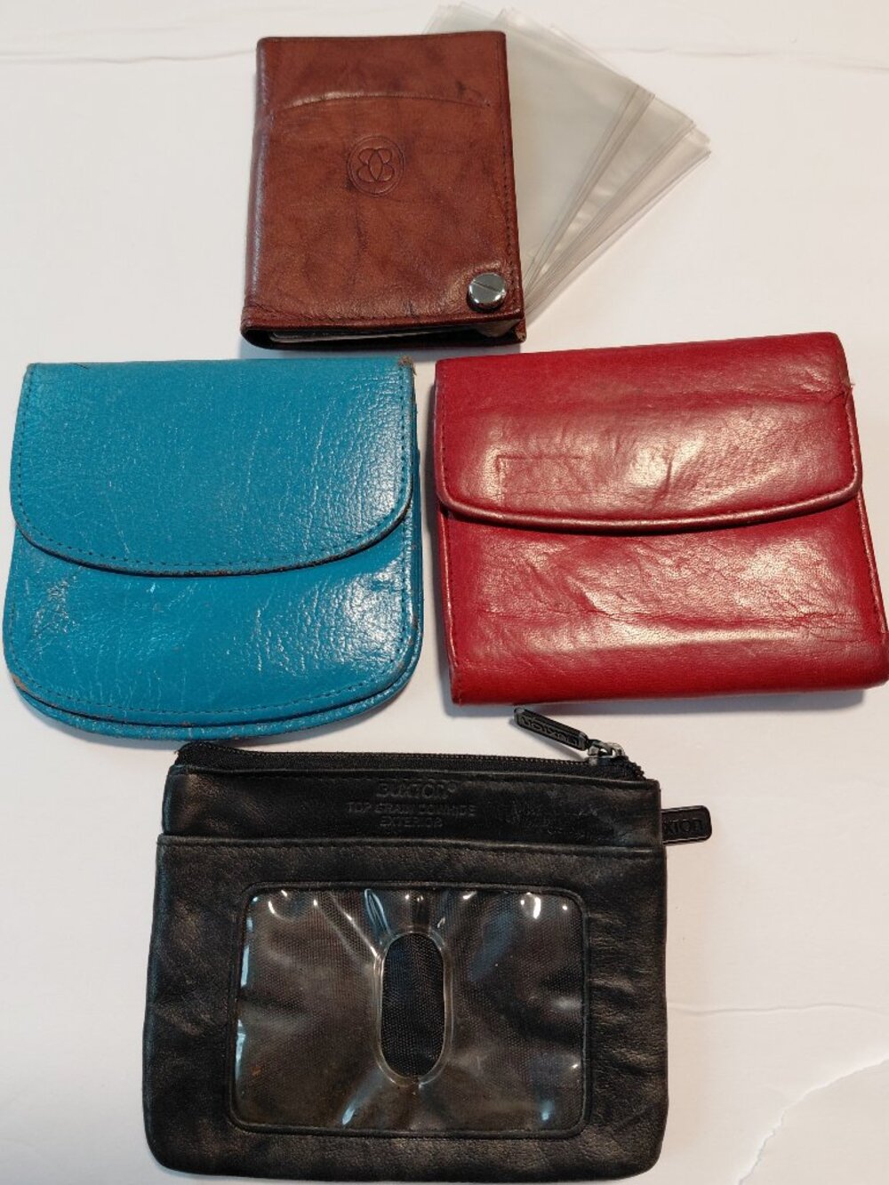 Buxton Lot of 4 Small Leather Vintage Wallets